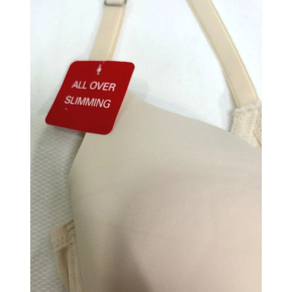 Flexees Maidenform 6751 Nude Firm Control Full Shapewear Slip Bra 36C NWT